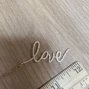 Gold 'Love' Pendant Necklace